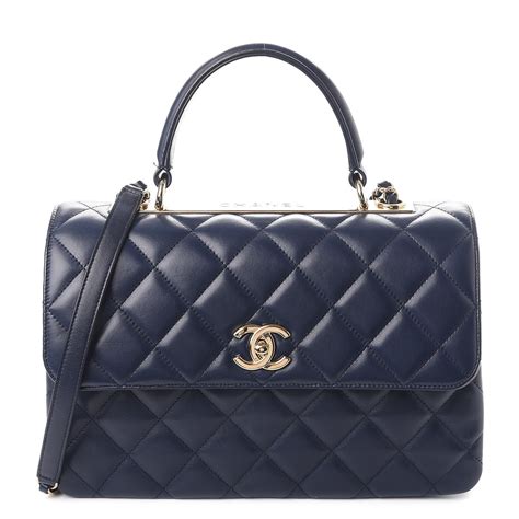 chanel handbags navy blue|chanel shoulder bag blue.